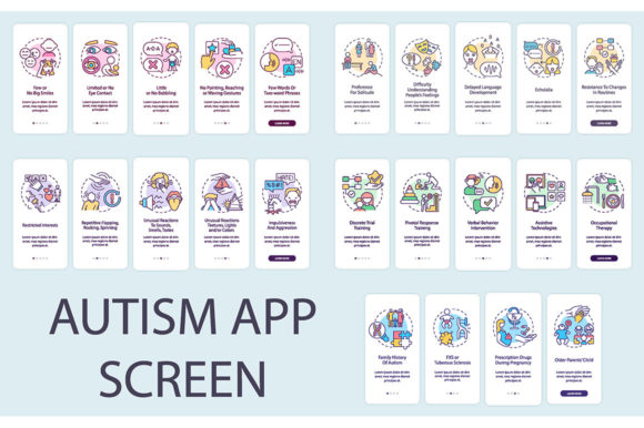 Autistic Treatment Methods Mobile App: A Designer’s Take on This Graphic Template