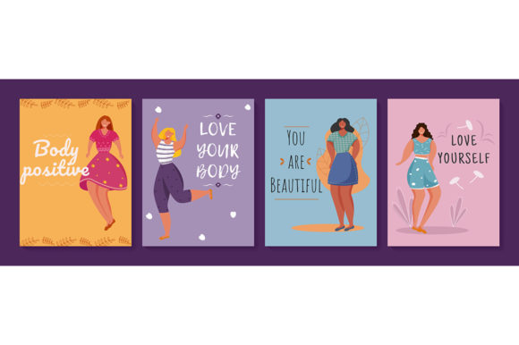 Body Positive Posters Template Set: A Vibrant Graphic Design Asset for Modern Branding