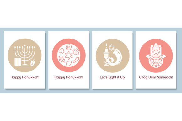 Celebrate Hanukkah Event Greeting Cards: A Graphic Template for Festive Crafting