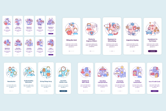 Consumerism App Page Screen Bundle Review for Embroidery Projects