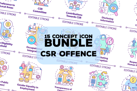 Corporate Social Responsibility Bundle: Graphics and Icons for Real Projects