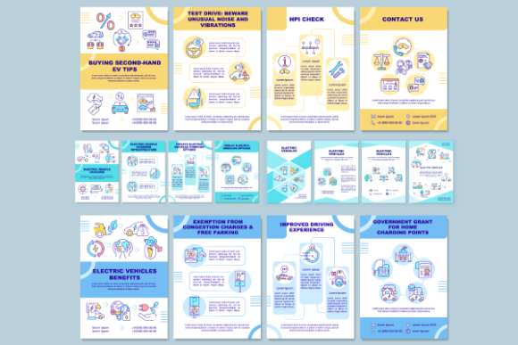 Electric Vehicle Brochures Bundle: Graphic Templates for Modern Design