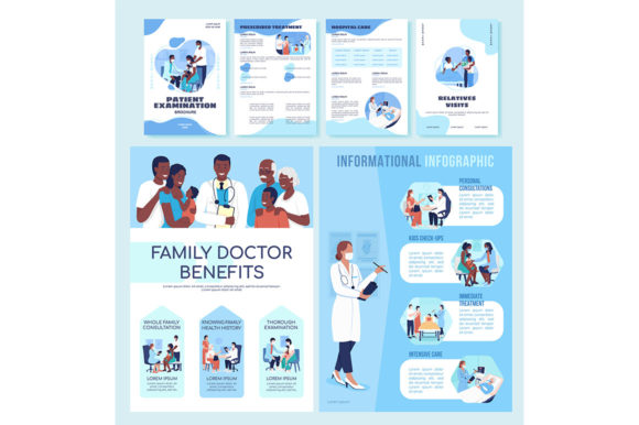 Hospital Treatment Flat Vector Templates