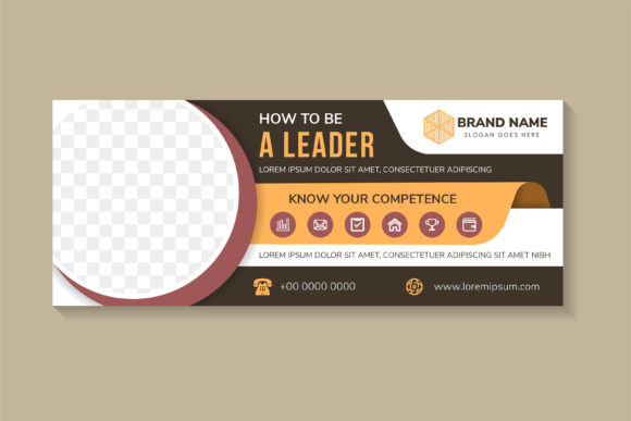 How to Be Leader Brown Horizontal Banner