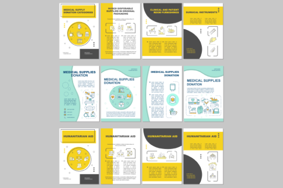 Humanitarian Aid Brochures Bundle: Graphics for Real Publishing