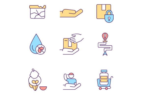 Humanitarian Aid Icons for Crafting and Print Projects