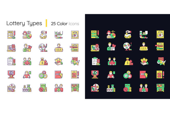 Lottery Types Light and Dark Theme RGB: A Versatile Design Icon Set for Creative Projects