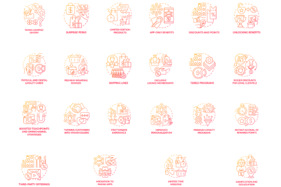 Loyalty Program Red Icons Bundle Review for Real Embroidery Projects