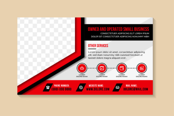 Operated Small Business Red Horizontal: A Bold Graphic Design Asset for Local Branding
