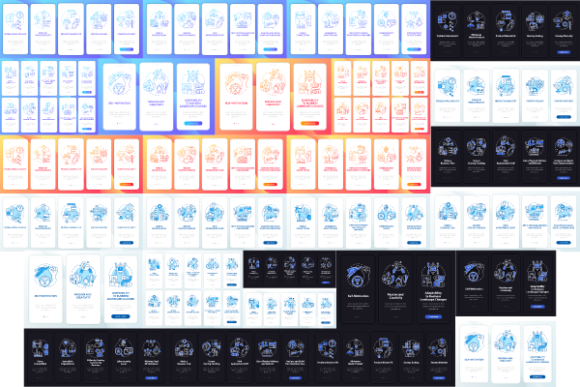 Starting Business App Pages Bundle: Modern Graphics for Content Creators
