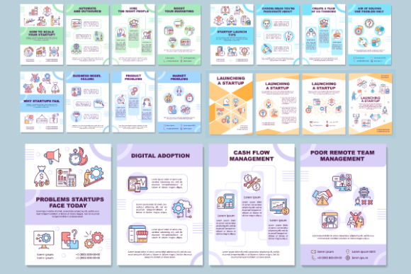 Startup Problems Brochures Bundle: A Designer’s Take on Branding and Packaging Graphics